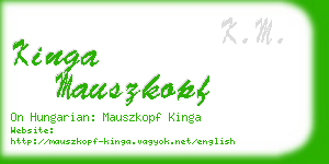 kinga mauszkopf business card